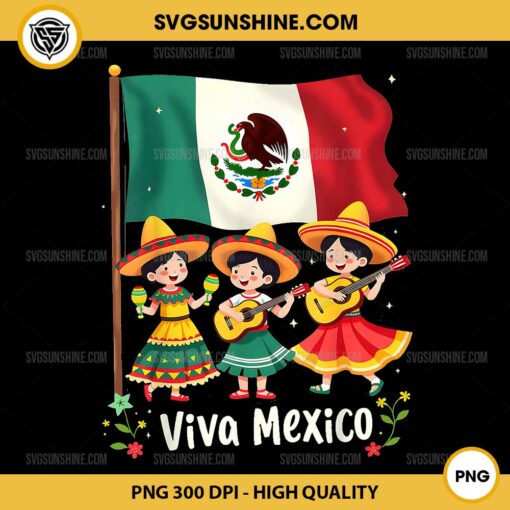 Viva Mexico PNG, Mexican Independence Day PNG, Guitar Girls Mexico PNG File