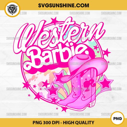 Western Barbie Cowgirl Boots PNG, Barbie Western PNG, Cowgirl Barbie PNG