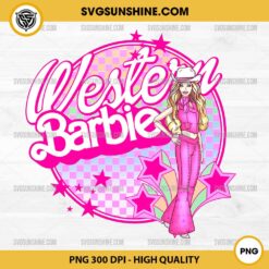 Western Barbie PNG File, Barbie Western PNG, Pink Suit Cowgirl Barbie Doll PNG