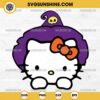 Witch Hello Kitty SVG, Hello Kitty Witch Hat Halloween SVG