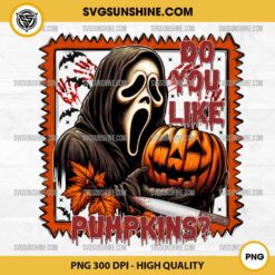 Ghostface Scream PNG, Do You Like Pumpkins PNG, Fall Halloween PNG