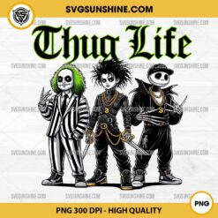 Tim Burton Thug Life PNG, Beetlejuice Thug Life PNG, Edward Scissorhands Jack Skellington Thug Life PNG