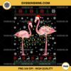 A Couple Of Flamingo Christmas PNG