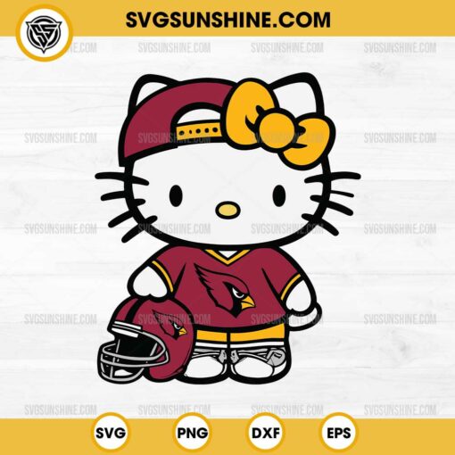 Arizona Cardinals Hello Kitty SVG PNG File