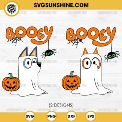 Bundle Booey SVG, Bluey and Bingo Halloween SVG, Bluey Ghost Halloween SVG, Bingo Pumpkin Halloween SVG