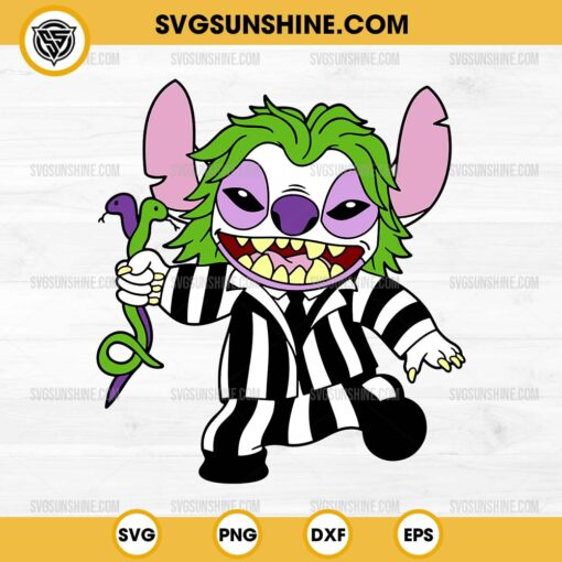 Beetlejuice Stitch SVG, Stitch Halloween SVG, Stitch Beetlejuice SVG PNG