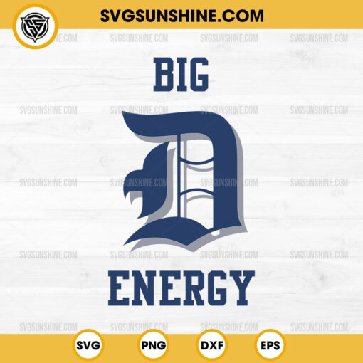 Big D Energy SVG, Detroit Tigers SVG