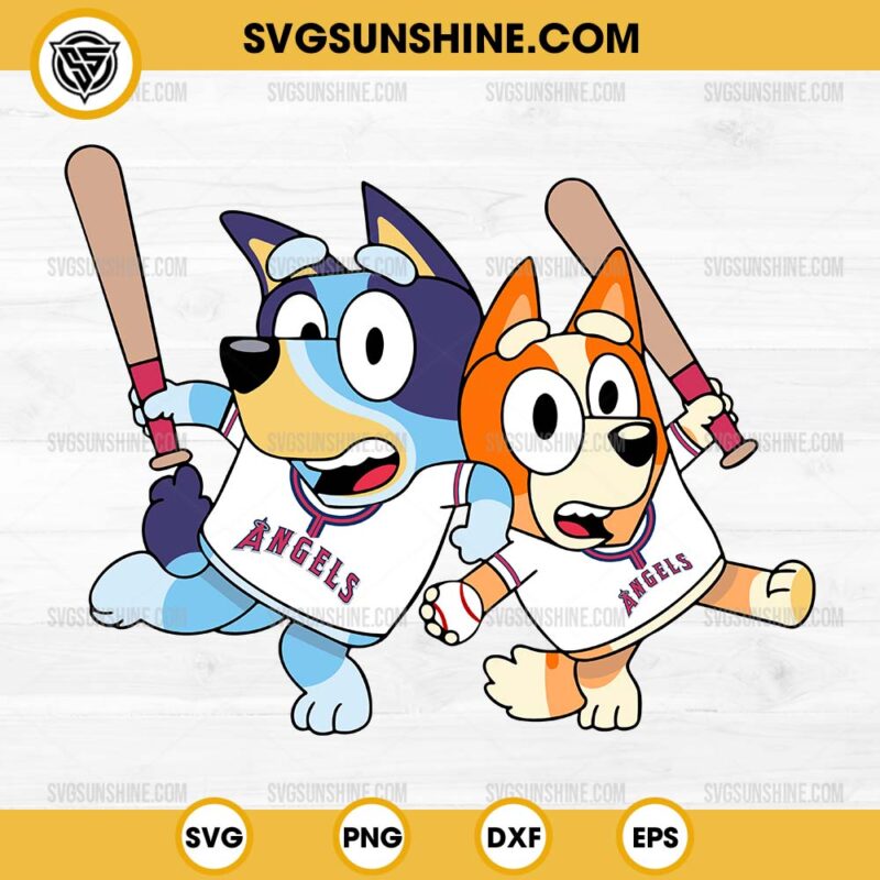 Bluey Bingo Los Angeles Angels SVG PNG File