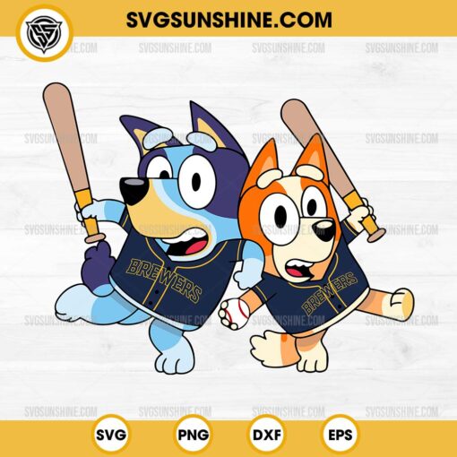 Bluey Bingo Milwaukee Brewers SVG PNG File