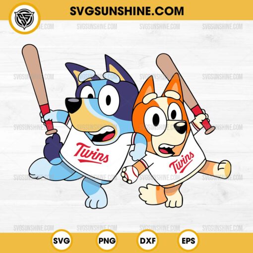 Bluey Bingo Minnesota Twins SVG PNG File