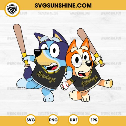 Bluey Bingo Pittsburgh Pirates SVG PNG File