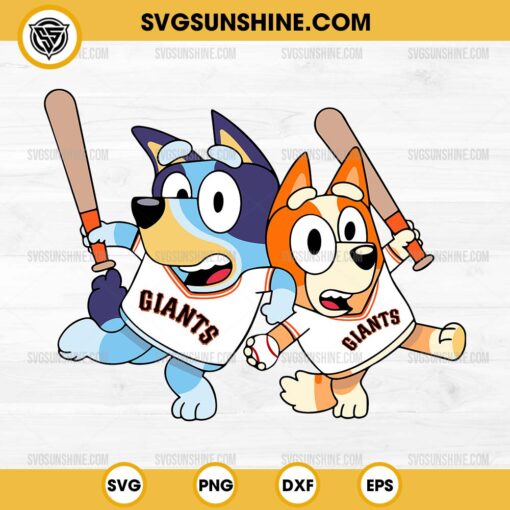 Bluey Bingo San Francisco Giants SVG PNG File