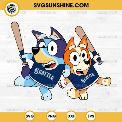 Bluey Bingo Seattle Mariners SVG PNG File