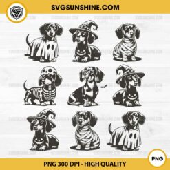 Boo Dachshund Halloween PNG