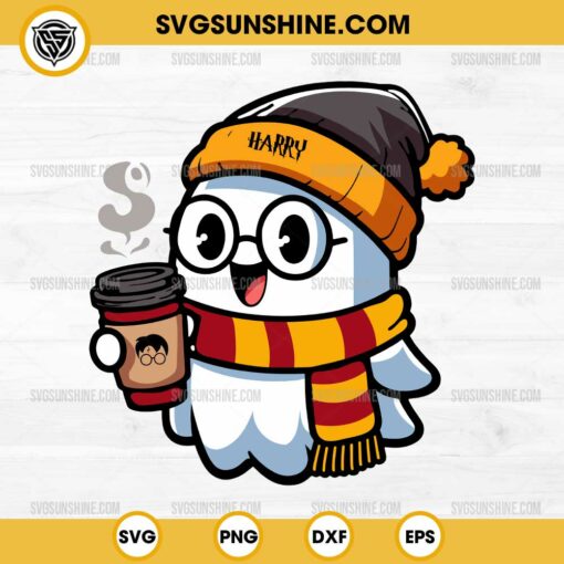 Boo Ghost Harry Potter Coffee Halloween SVG PNG File