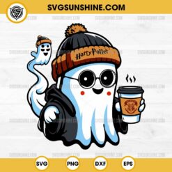 Boo Ghost Harry Potter Halloween SVG, Harry Potter Hogwarts Coffee Halloween SVG