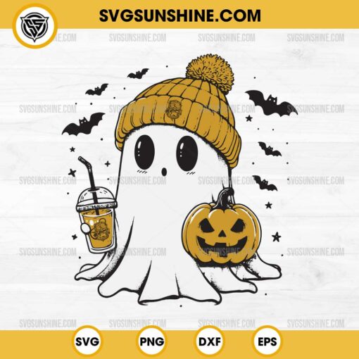 Boo Ghost Hufflepuff Hogwarts House SVG, Harry Potter Halloween SVG