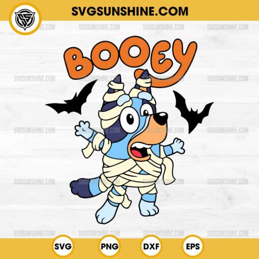 Booey Bluey Mummy Halloween SVG, Halloween Bluey SVG, Disney Bluey Mummy SVG