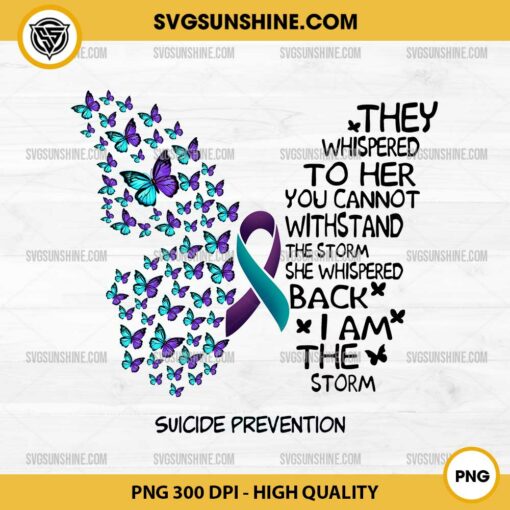 Butterfly Suicide Prevention Awareness Quote PNG