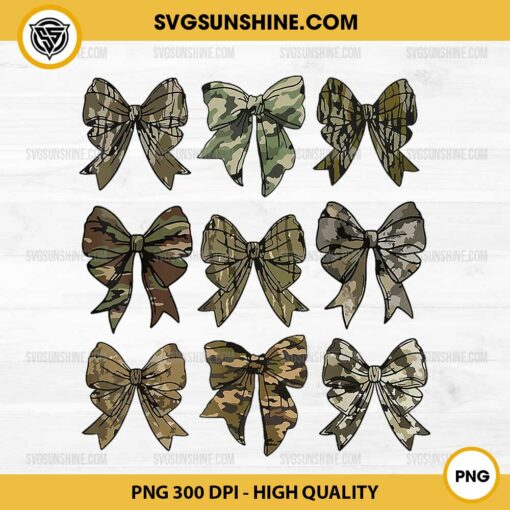 Camo Coquette Bow PNG File