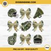 Camo Football Coquette Bow PNG