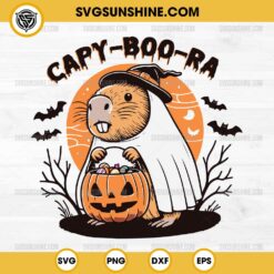 Capy Boo Ra SVG, Capybara Halloween SVG, Capybara Pumpkin SVG