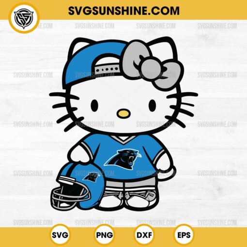 Carolina Panthers Hello Kitty SVG PNG File