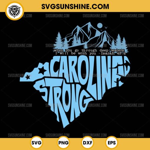 Carolina Strong SVG PNG Silhouette Vector Clipart