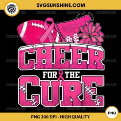 Cheer For The Cure Breast Cancer PNG, Cheerleader Football Breast Cancer PNG