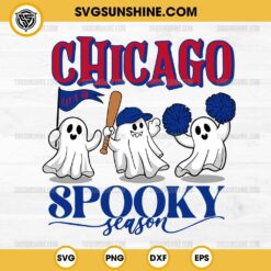 Chicago Cubs Baseball Spooky Season SVG, Let’s Go Chicago Cubs Ghost Halloween SVG