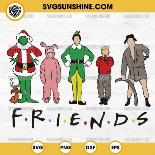 Christmas Friends SVG, Christmas Movie Characters SVG, Friends Christmas SVG