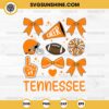 Coquette Bow Tennessee Football SVG, Tennessee Volunteers football SVG PNG