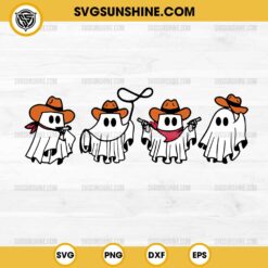 Cowboy Ghosts SVG, Howdy Halloween SVG, Ghost Boo Western Halloween SVG