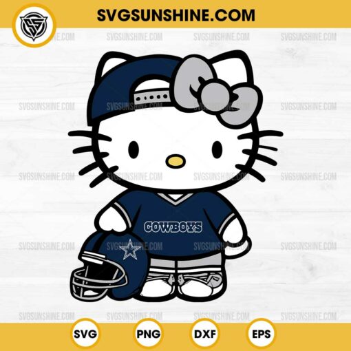 Dallas Cowboys Hello Kitty SVG PNG File