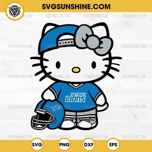 Detroit Lions Hello Kitty SVG PNG File