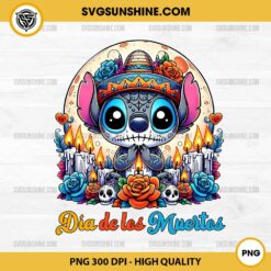 Stitch Dia De Los Muertos PNG, Sugar Skull Stitch PNG, Day of the Dead PNG, Stitch Mexican Halloween PNG