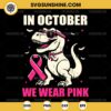 Dinosaur Breast Cancer Awareness SVG