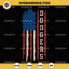 Dodgers American Flag SVG, LA Dodgers Baseball American Flag SVG