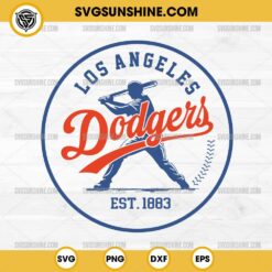 Dodgers Est 1883 SVG, Los Angeles Dodgers Est 1883 SVG File