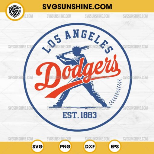 Dodgers Est 1883 SVG, Los Angeles Dodgers Est 1883 SVG File