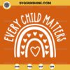 Every Child Matters Rainbow With Heart SVG PNG DXF EPS