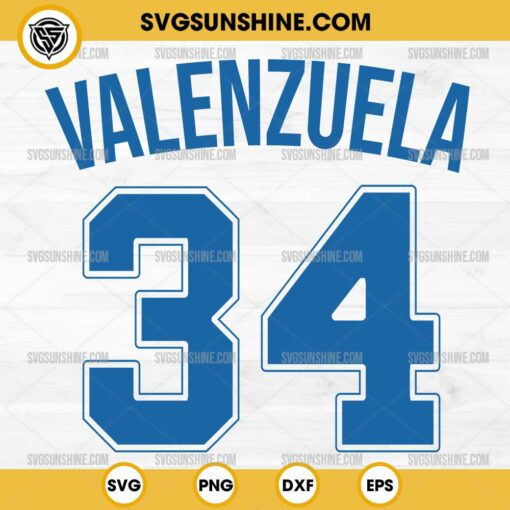 Fernando Valenzuela 34 SVG PNG DXF EPS File