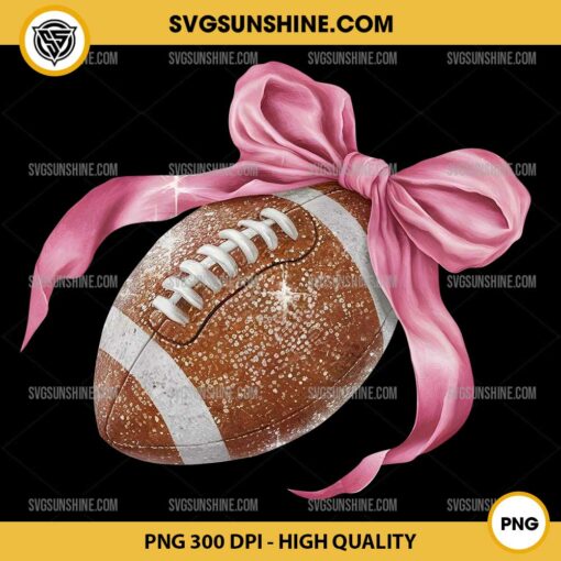 Football Bow Breast Cancer PNG, Tackle Breast Cancer PNG