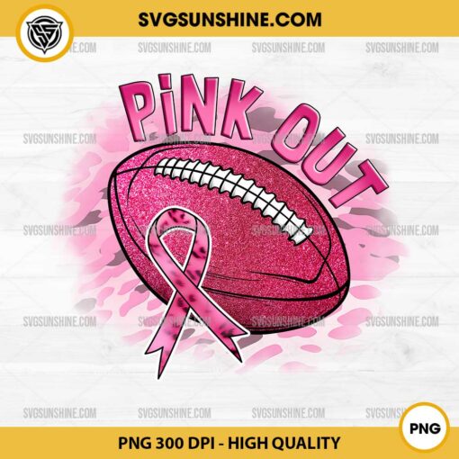 Football Pink Out PNG, Football Breast Cancer Ribbon PNG, Breast Cancer Football PNG