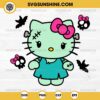 Frankenstein Hello Kitty SVG File, Monster Hello Kitty Halloween SVG PNG Silhouette Vector Clipart