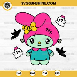 Frankenstein My Melody Halloween SVG PNG Silhouette Vector Clipart