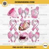 Glitter Coquette Football Breast Cancer PNG, Bling Bling Tackle Cancer PNG, Breast Cancer PNG