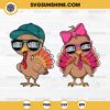 Gobble Gobble Turkey SVG Bundle, Boy Turkey SVG, Girl Turkey SVG, Turkey Thanksgiving Kids SVG PNG