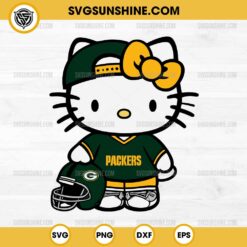 Green Bay Packers Hello Kitty SVG PNG File