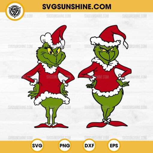 Grinch Santa Claus SVG Bundle, Christmas Grinch SVG, Grinchmas SVG, Grinch SVG 2 Designs